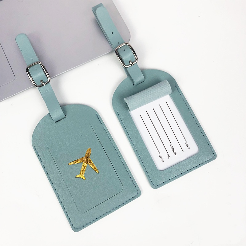 Travel Accessories On Plane - Étiquette de bagage d'avion en cuir