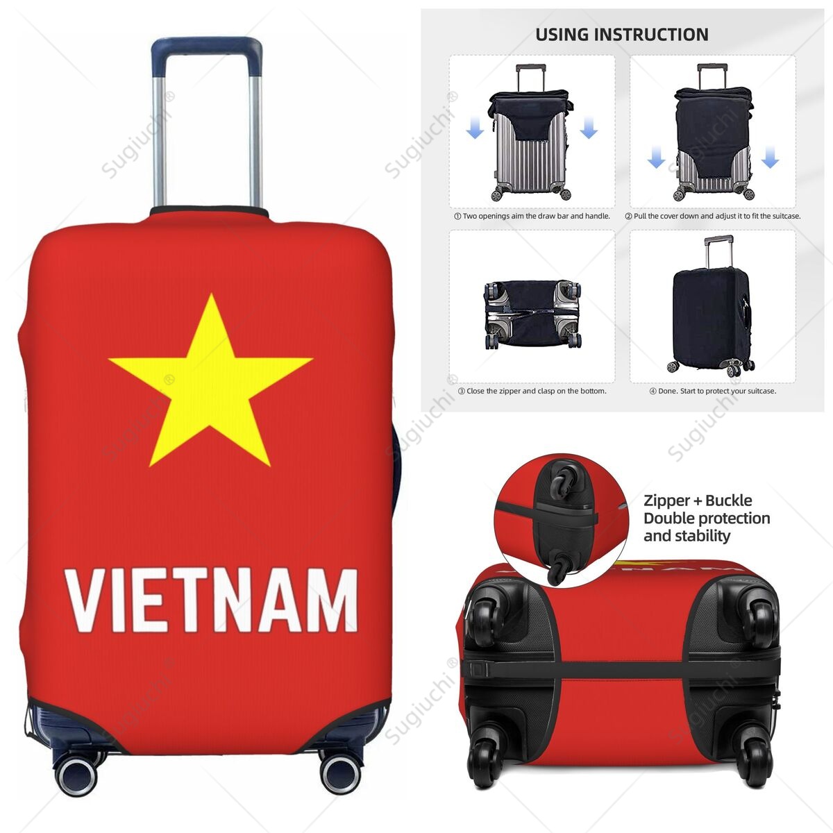 Travel Accessories Vietnam - Housse de bagage drapeau du Vietnam,
