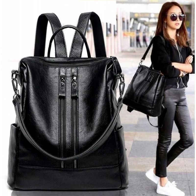 Travel Accessories Leather - Sac à dos d'école en cuir