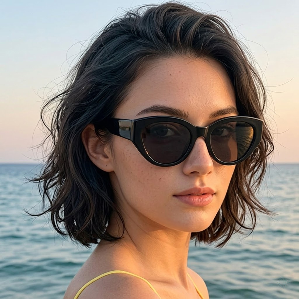 Travel Accessories Designer - Lunettes de soleil polarisées classiques œil-de-chat