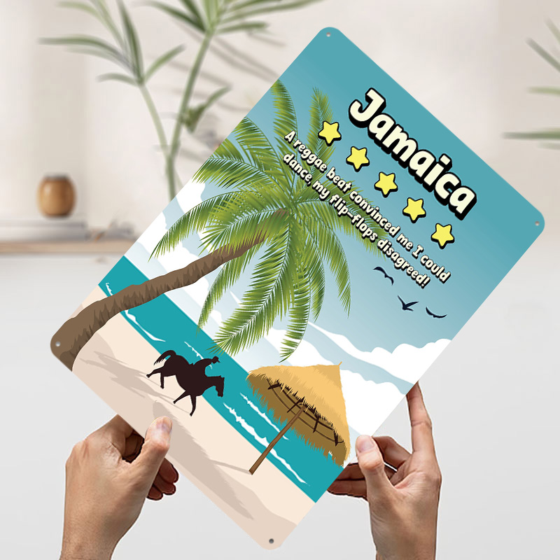 Affiche Métallique de Voyage T - Travel Accessories For Jamaica avis et prix