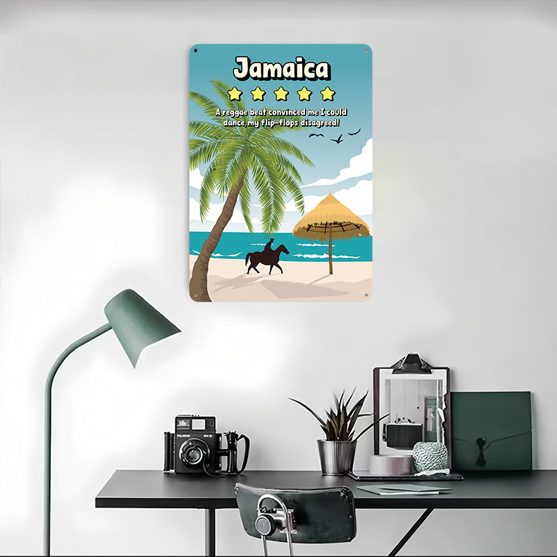 Affiche Métallique de Voyage T - Travel Accessories For Jamaica avis et prix