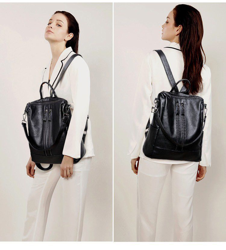 Sac à dos d'école en cuir soup - Travel Accessories Leather avis et prix