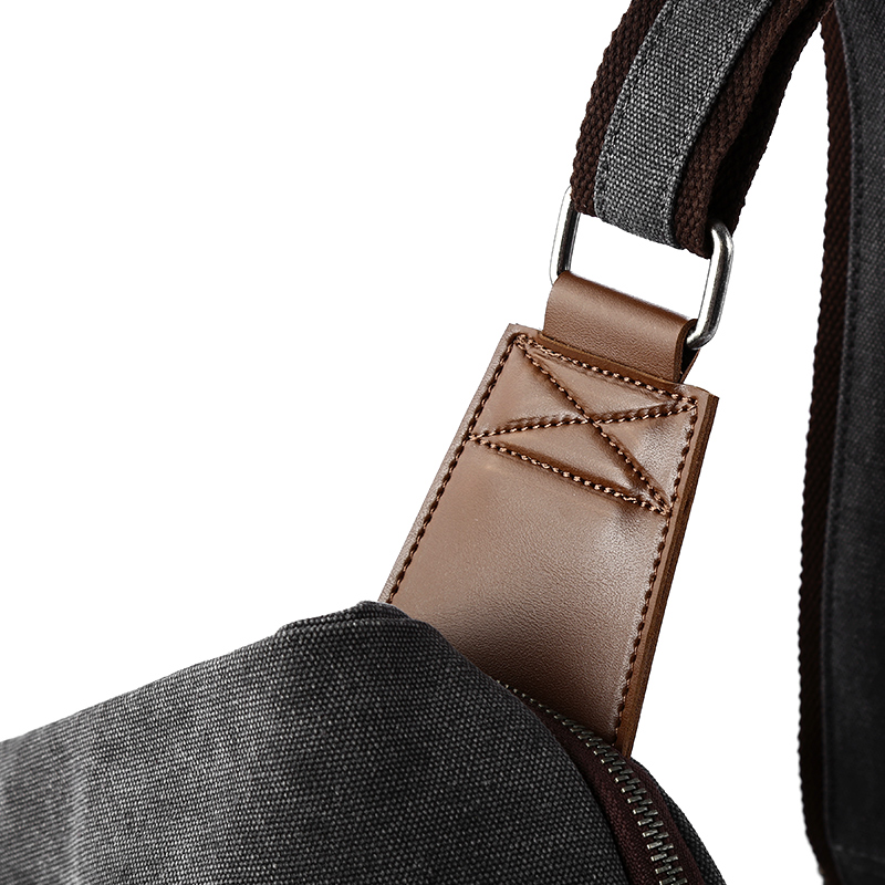 Sac à bandoulière en toile rét - Travel Accessories Leather avis et prix