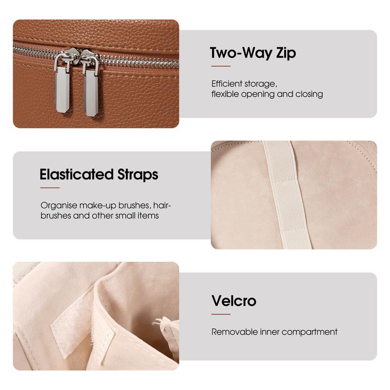 Grande trousse de maquillage e - Travel Accessories Leather avis et prix