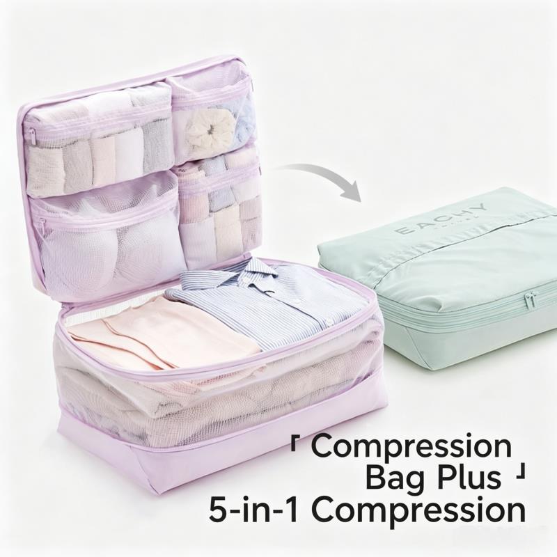Sacs de compression 5-en-1 pou - Travel Accessories Organiser avis et prix