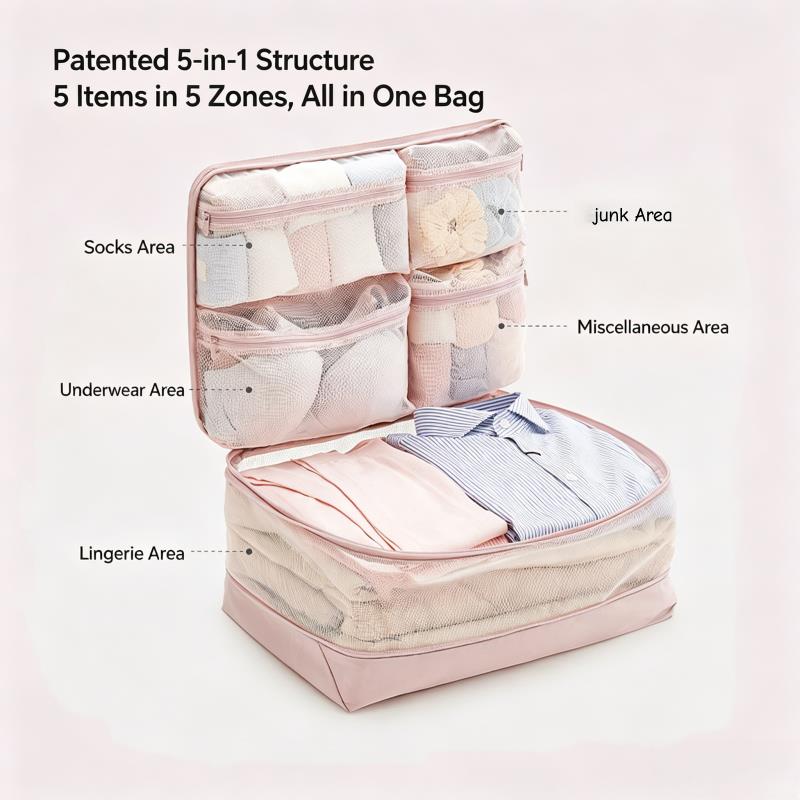 Sacs de compression 5-en-1 pou - Travel Accessories Organiser avis et prix